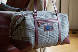 Gentleman's wool travel bag - bordeaux