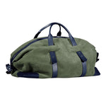 Gentlemen's suede travel bag - blu/verde