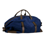 Gentlemen's suede travel bag - marrone/blu
