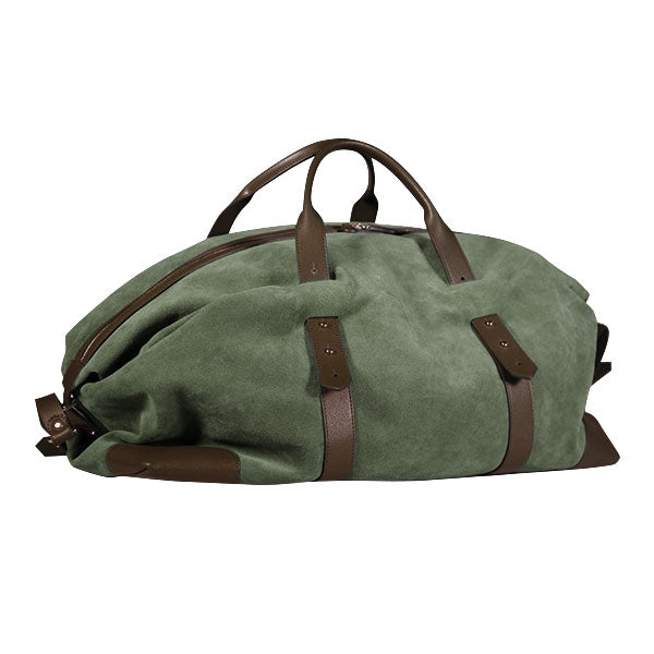 Gentlemen's suede travel bag - marrone/verde